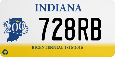 IN license plate 728RB