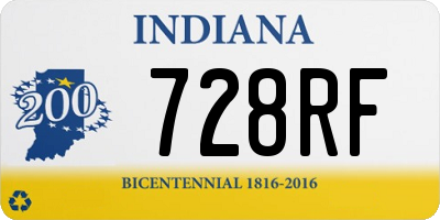 IN license plate 728RF