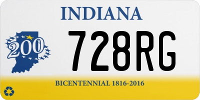 IN license plate 728RG