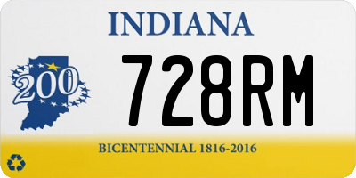 IN license plate 728RM