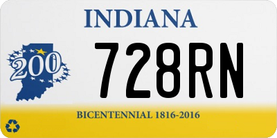 IN license plate 728RN