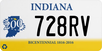 IN license plate 728RV