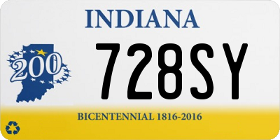 IN license plate 728SY