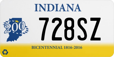 IN license plate 728SZ