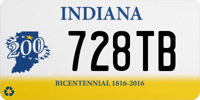 IN license plate 728TB