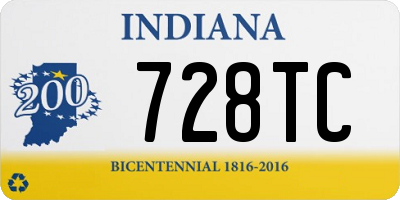 IN license plate 728TC