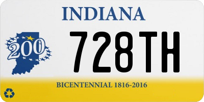 IN license plate 728TH