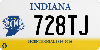 IN license plate 728TJ