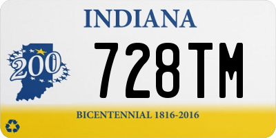 IN license plate 728TM