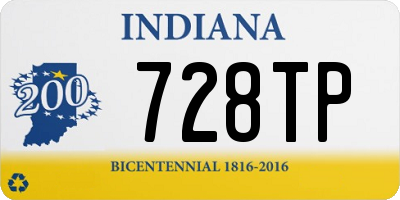 IN license plate 728TP