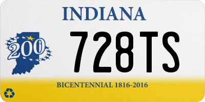 IN license plate 728TS