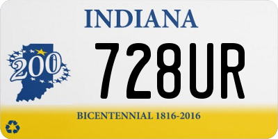 IN license plate 728UR