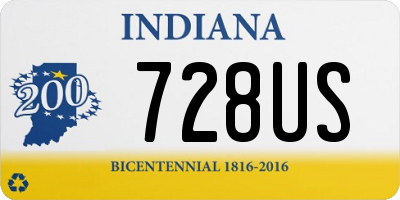 IN license plate 728US