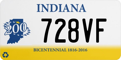 IN license plate 728VF