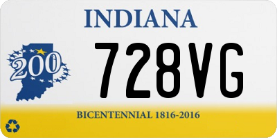 IN license plate 728VG
