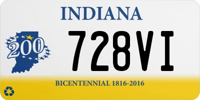 IN license plate 728VI