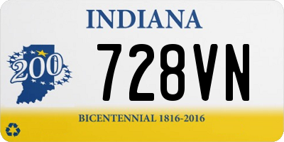 IN license plate 728VN