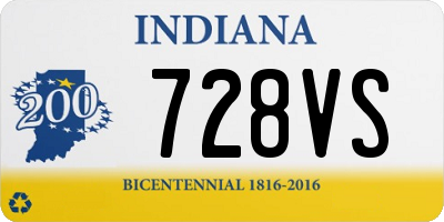 IN license plate 728VS