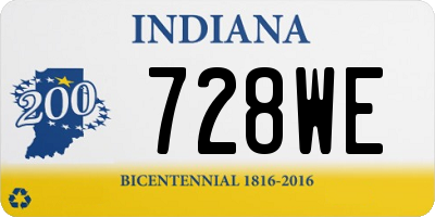 IN license plate 728WE