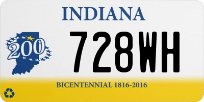 IN license plate 728WH