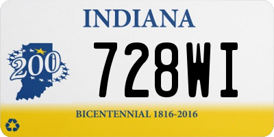 IN license plate 728WI