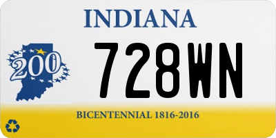 IN license plate 728WN