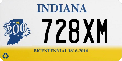 IN license plate 728XM