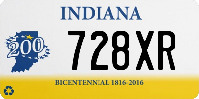 IN license plate 728XR