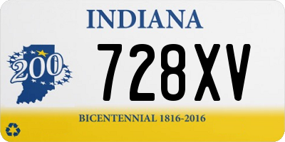 IN license plate 728XV