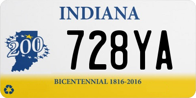 IN license plate 728YA
