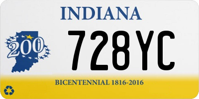 IN license plate 728YC