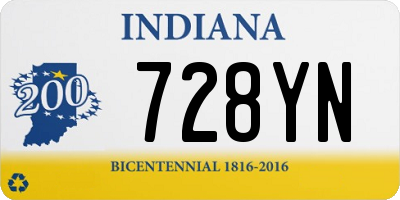 IN license plate 728YN