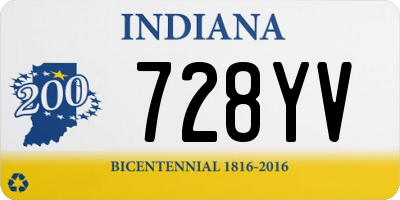 IN license plate 728YV