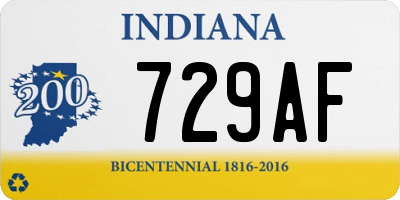 IN license plate 729AF