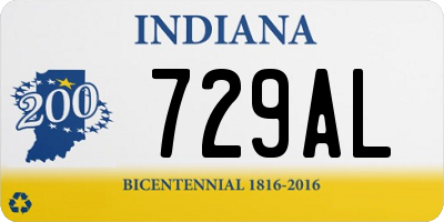 IN license plate 729AL