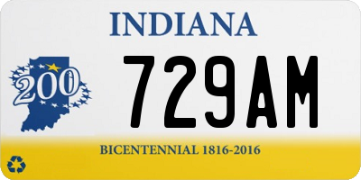 IN license plate 729AM