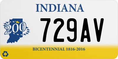 IN license plate 729AV