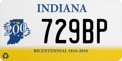 IN license plate 729BP