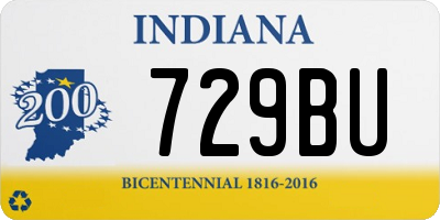 IN license plate 729BU