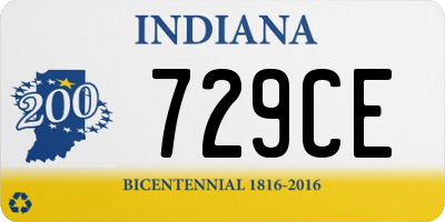 IN license plate 729CE