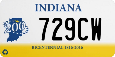 IN license plate 729CW