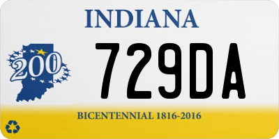 IN license plate 729DA