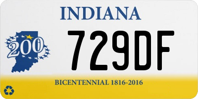 IN license plate 729DF