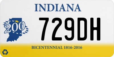 IN license plate 729DH