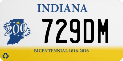 IN license plate 729DM
