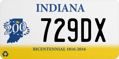 IN license plate 729DX