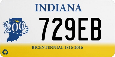 IN license plate 729EB