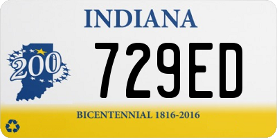 IN license plate 729ED