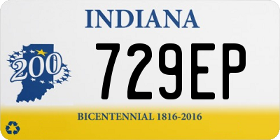 IN license plate 729EP
