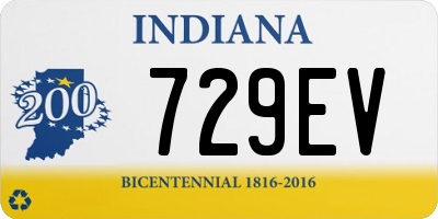 IN license plate 729EV